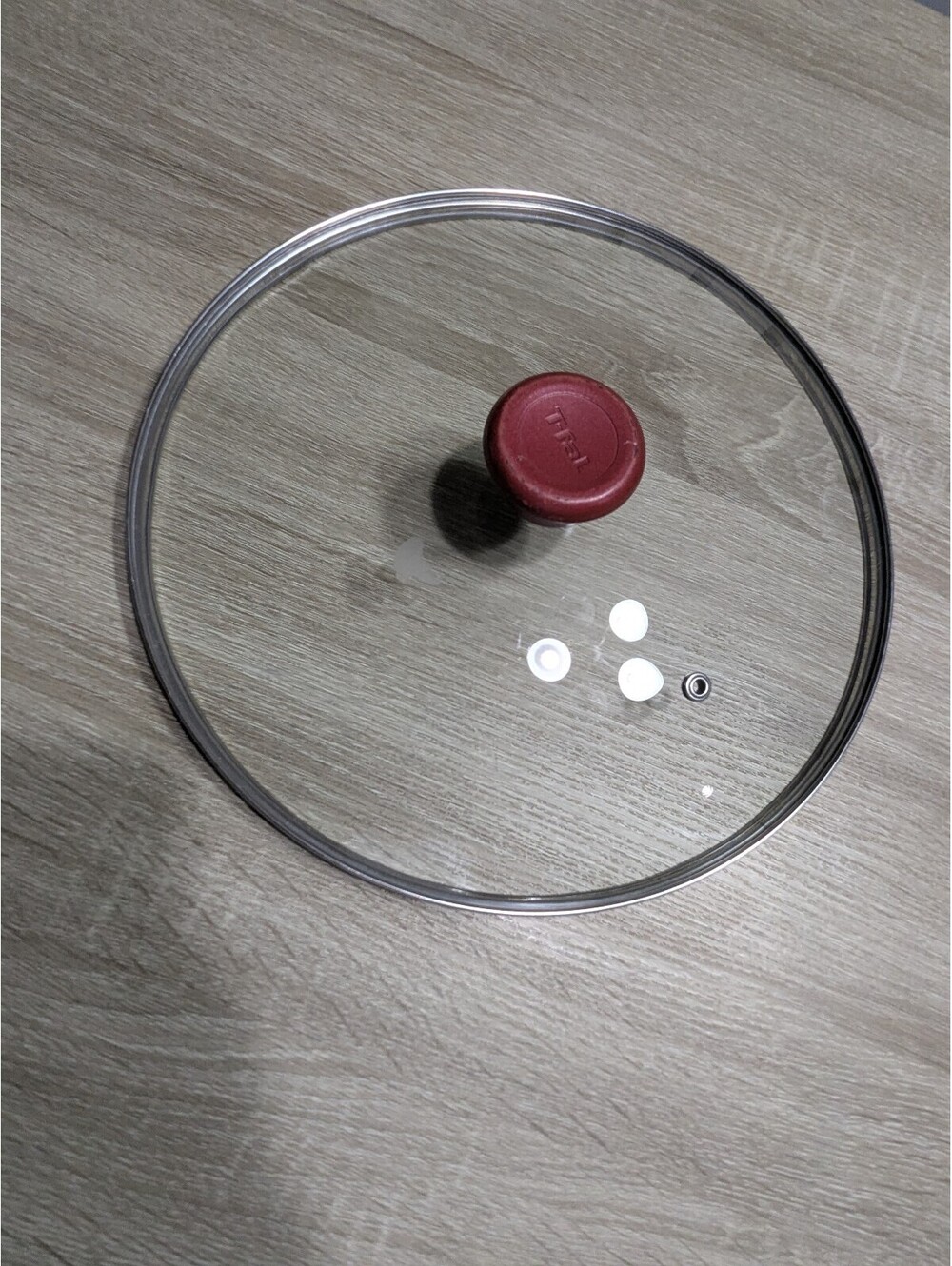 T-fal Glass Cookware Lid with Red Knob Handle, 12-Inch